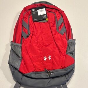 Under Armour Red and Gray Athletic Backpack with Padded Straps
